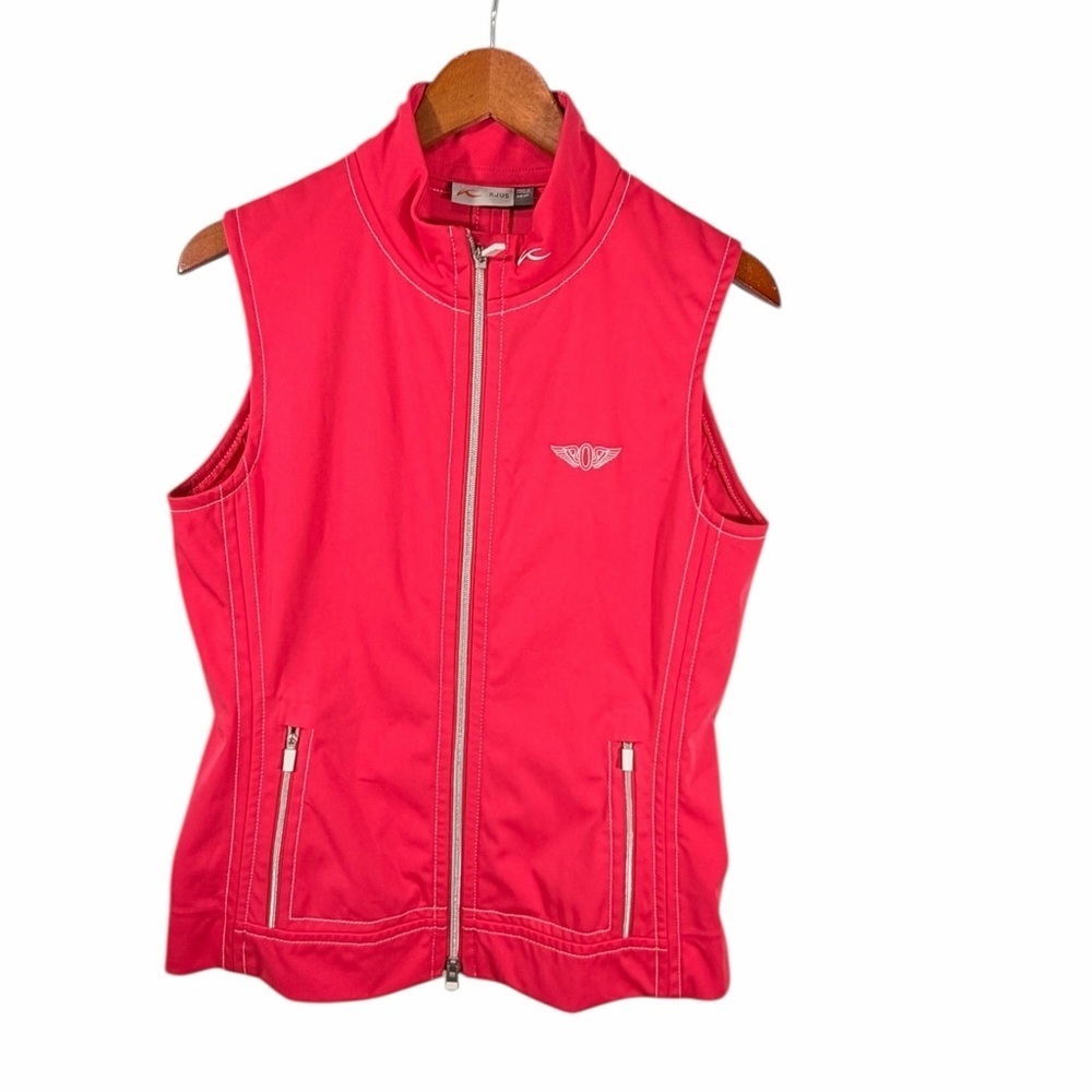Kjus Softshell womens golf Vest Pink Lightweight Zip Front Womens Size M - Picture 7 of 13